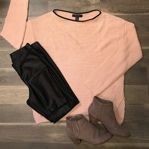 Baby Pink Oversized High-Low Sweater